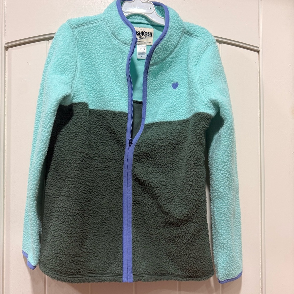 Kids OshKosh B'gosh Mint & Lavender Fleece Jacket
